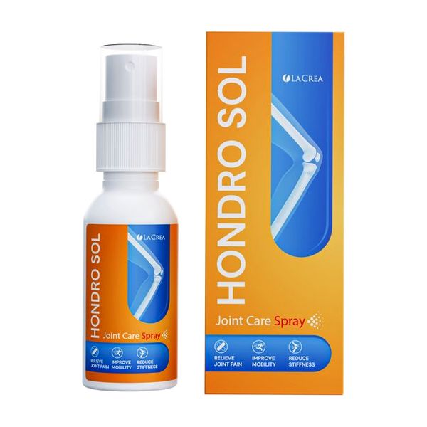 Fehér Hondro Sol joint care spray szórófejes flakon narancssárga dobozzal