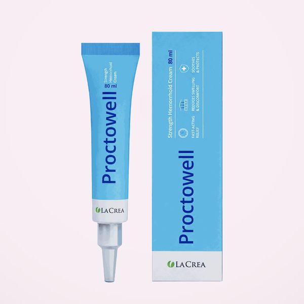 Proctowell 80 ml-es tubus hosszú applikátorvéggel és dobozzal