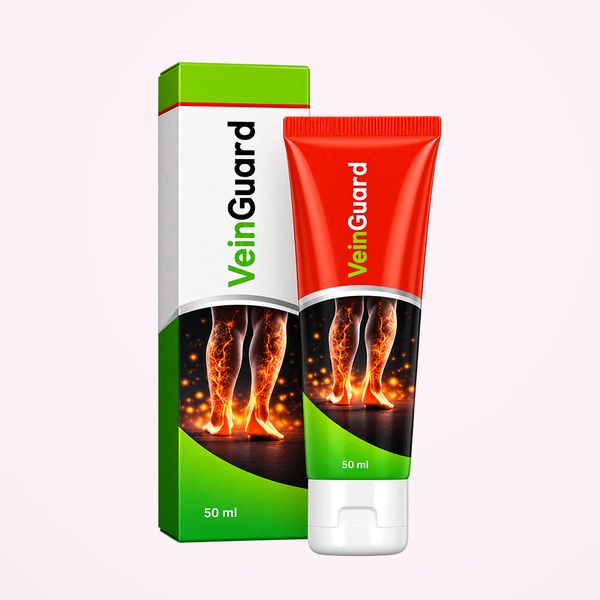 Piros-zöld VeinGuard tubus, doboz és tájékoztató, 50 ml lábápoló krém